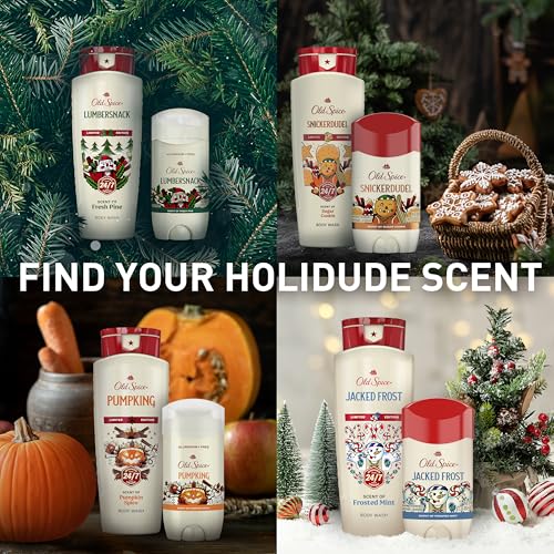 Old Spice Antiperspirant & Deodorant for Men, Holidudes Limited Edition, 24/7 Sweat Protection, Stocking Stuffer, Snickerdudel Sugar Cookie Scent, 2.6 oz