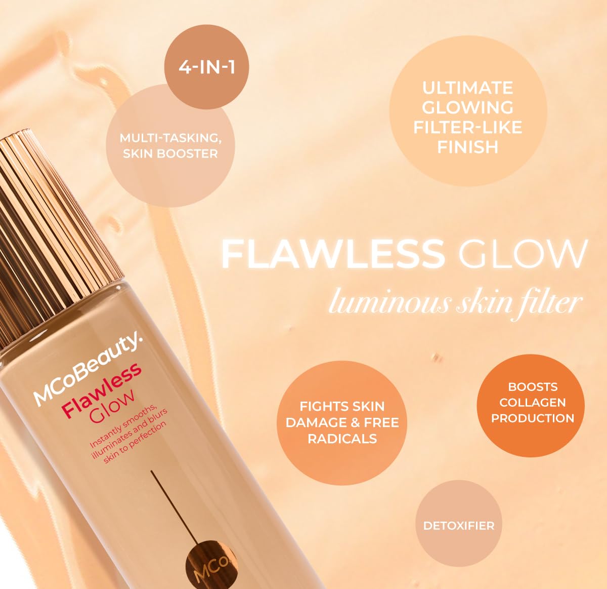 MCoBeauty Flawless Glow Luminous Skin Filter, 3.5 Light, Healthy Glow with Natural Radiance, Vegan, Cruelty Free Cosmetics