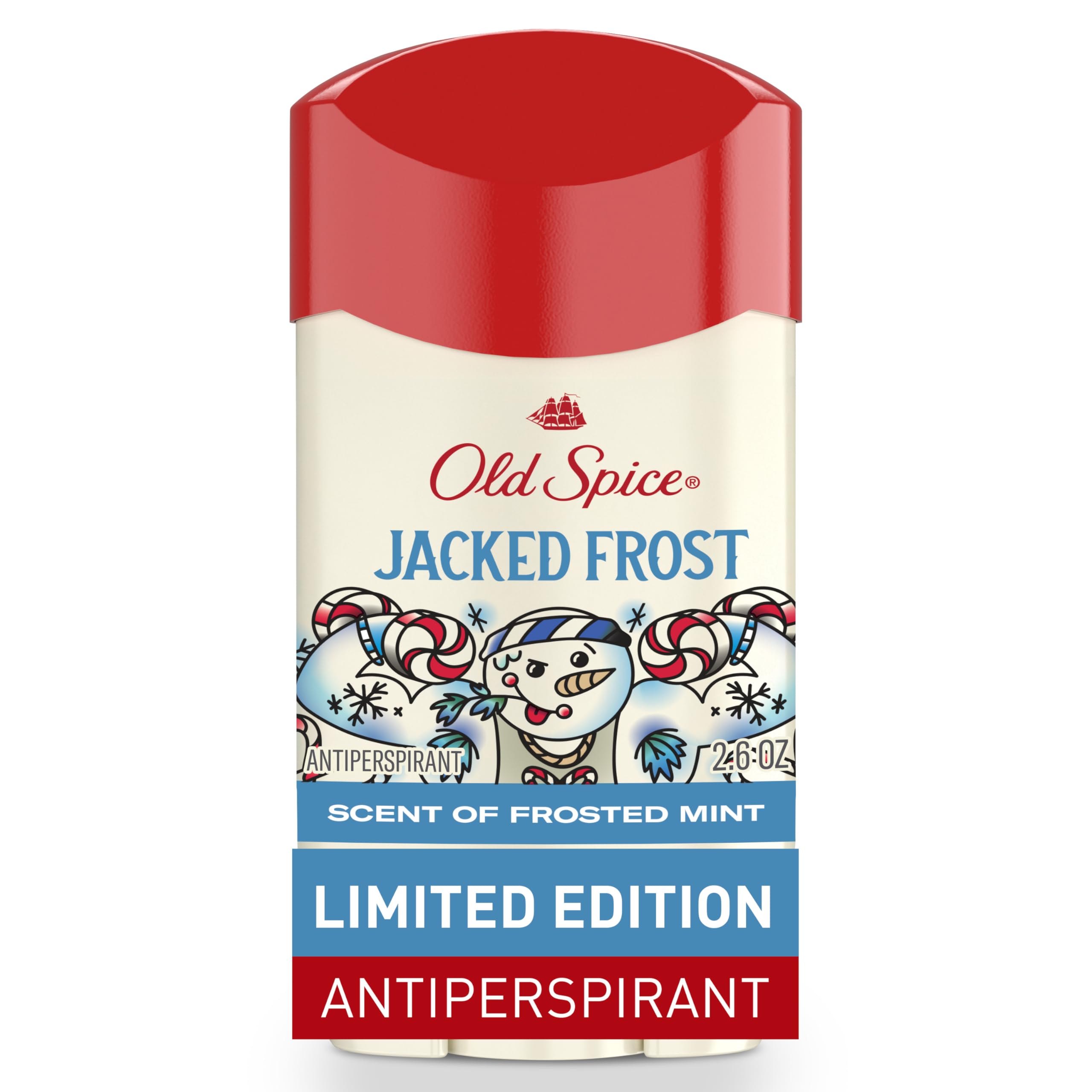 Old Spice Antiperspirant & Deodorant for Men, Holidudes Limited Edition, 24/7 Sweat Protection, Stocking Stuffer, Snickerdudel Sugar Cookie Scent, 2.6 oz