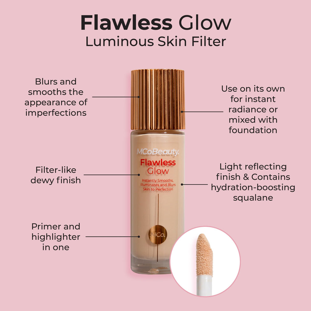 MCoBeauty Flawless Glow Luminous Skin Filter, 3.5 Light, Healthy Glow with Natural Radiance, Vegan, Cruelty Free Cosmetics