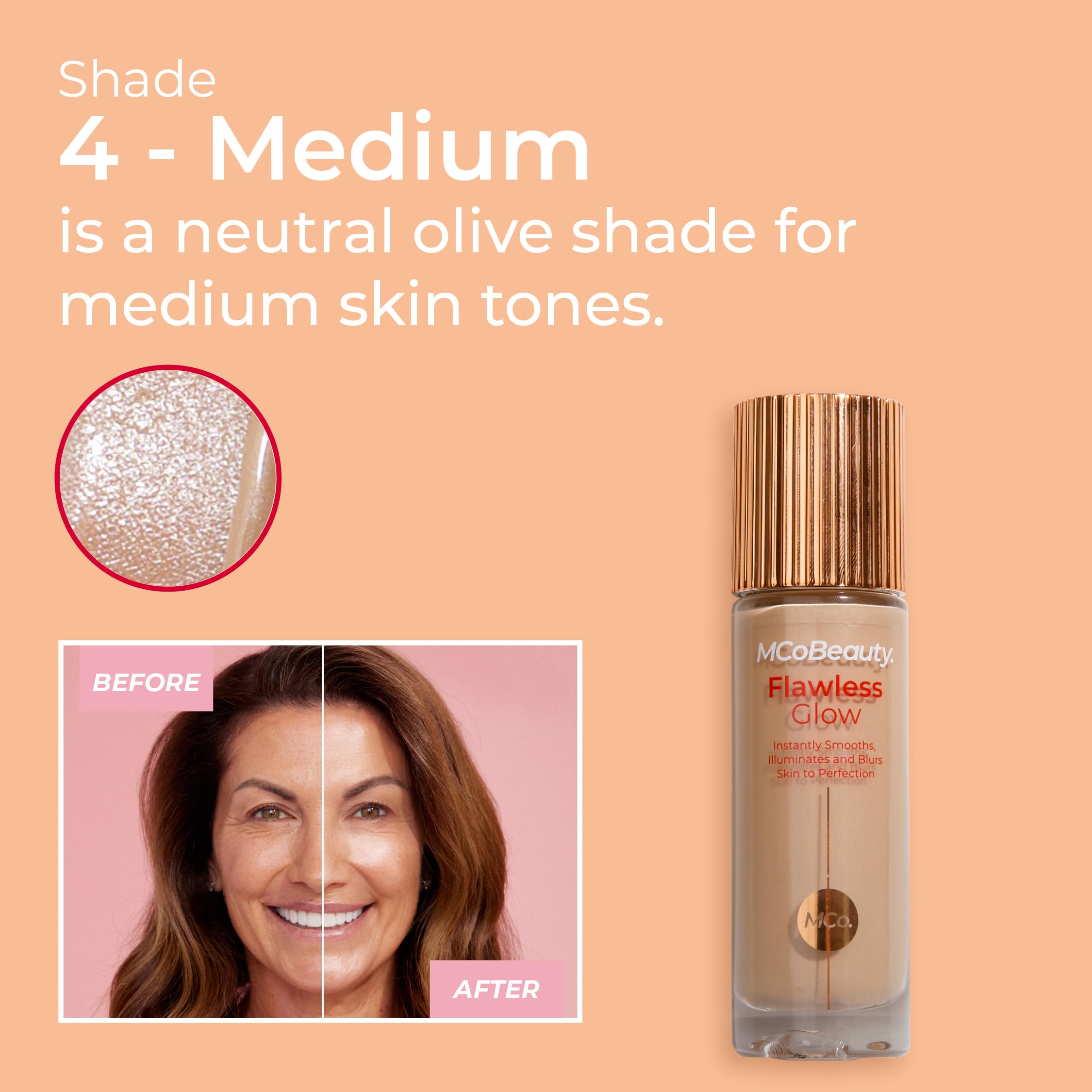 MCoBeauty Flawless Glow Luminous Skin Filter, 3.5 Light, Healthy Glow with Natural Radiance, Vegan, Cruelty Free Cosmetics