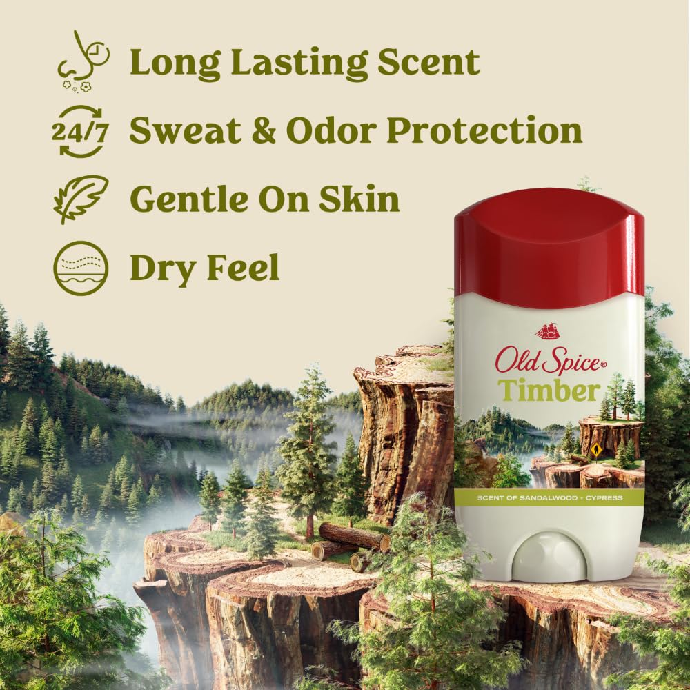 Old Spice Antiperspirant & Deodorant for Men, Holidudes Limited Edition, 24/7 Sweat Protection, Stocking Stuffer, Snickerdudel Sugar Cookie Scent, 2.6 oz