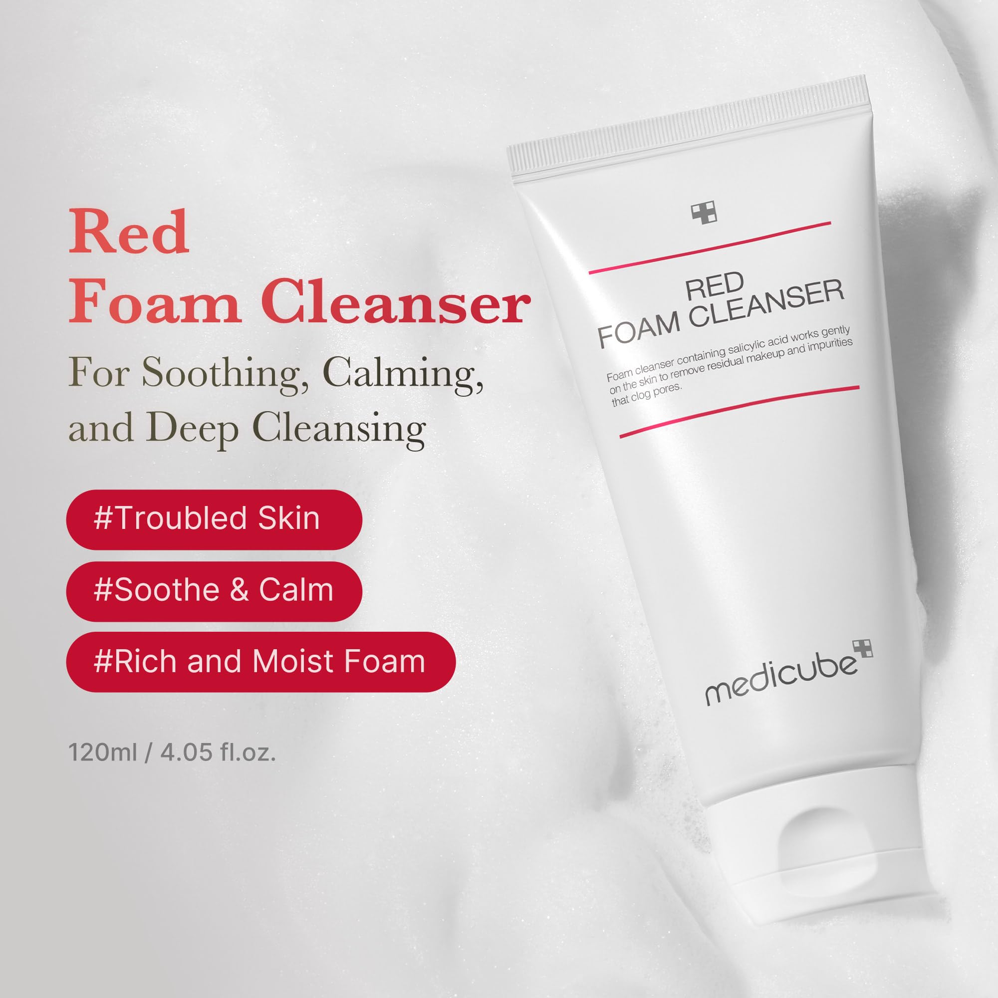 medicube Azelaic Acid Gummy Whip Cleanser | Cleansing Foam For Troubled Skin | Use After Spot Care & Excess Sebum Control | Niacinamide, Glycerin | Soothing, Pore Cleansing Face Wash | Korean Skincare