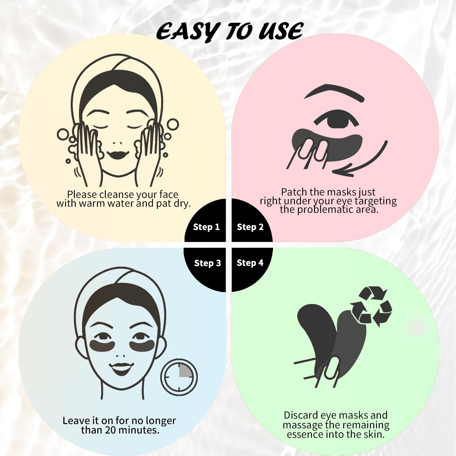 24k Gold Under Eye Patches (15 Pairs), eye mask, Collagen Skin Care Products, Eye Patches for Puffy Eyes, eye masks for dark circles and puffiness