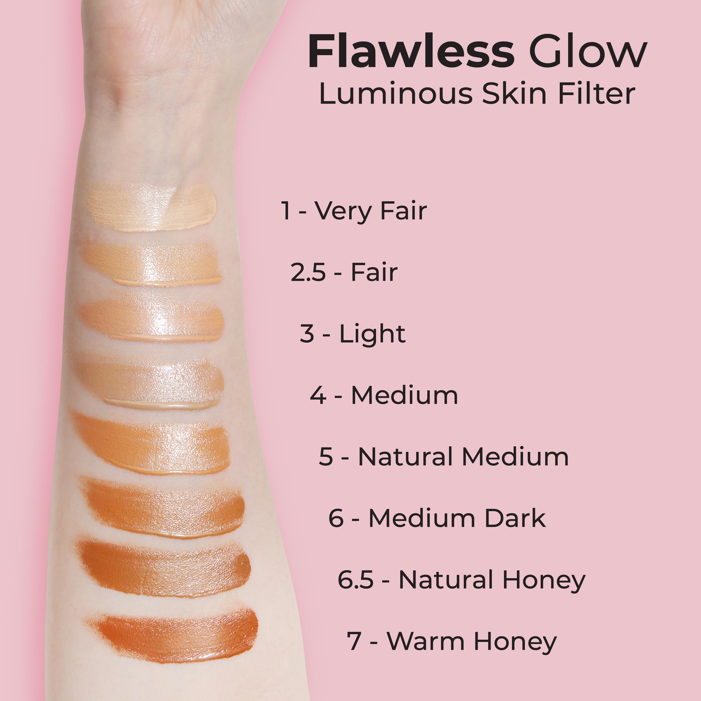 MCoBeauty Flawless Glow Luminous Skin Filter, 3.5 Light, Healthy Glow with Natural Radiance, Vegan, Cruelty Free Cosmetics