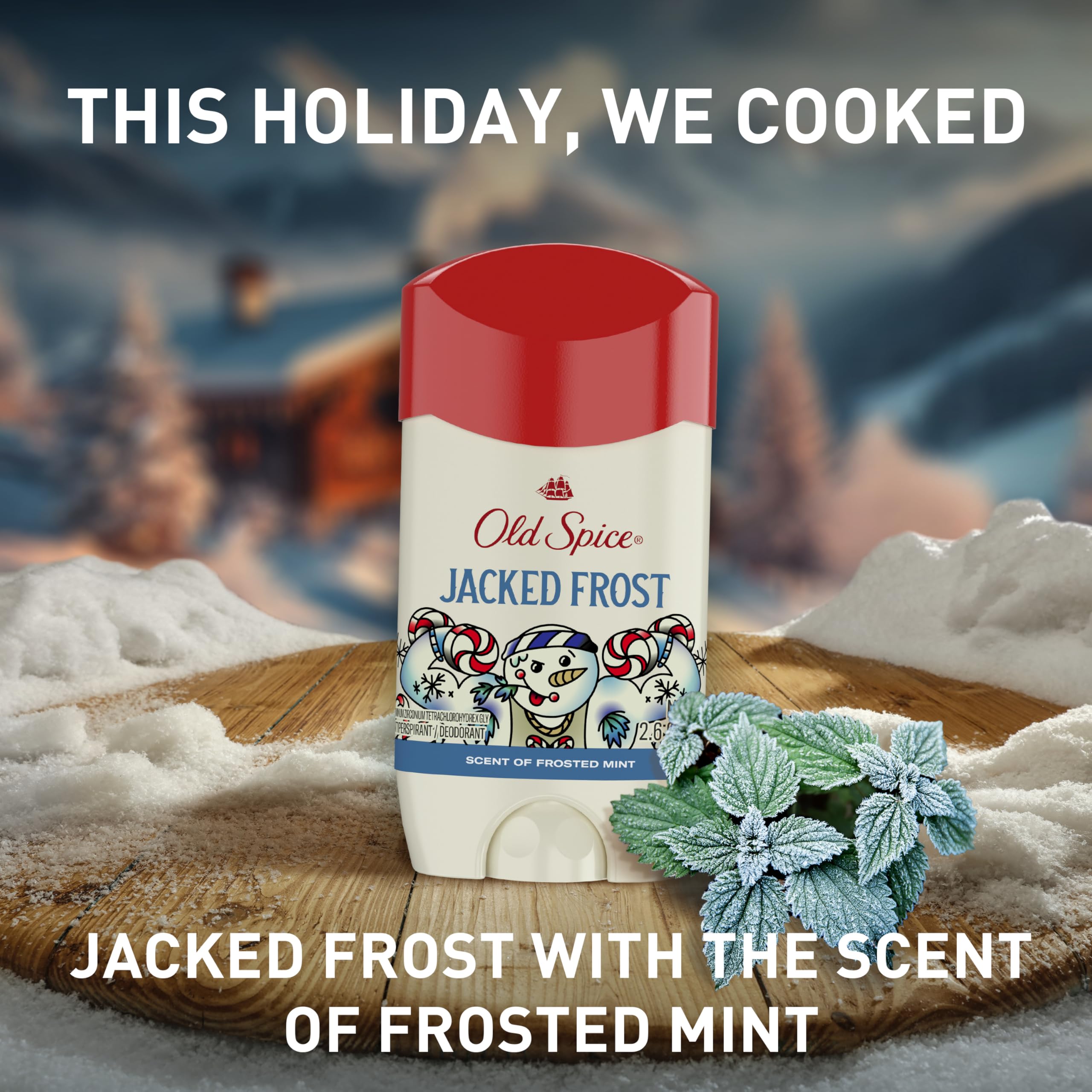 Old Spice Antiperspirant & Deodorant for Men, Holidudes Limited Edition, 24/7 Sweat Protection, Stocking Stuffer, Snickerdudel Sugar Cookie Scent, 2.6 oz